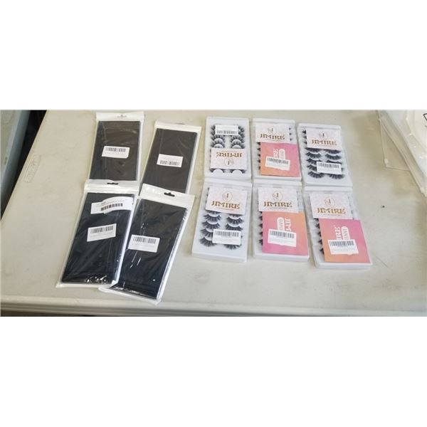 (6) FAUX MINK LASHES AND (4) 15 PIECE PATCH KITS