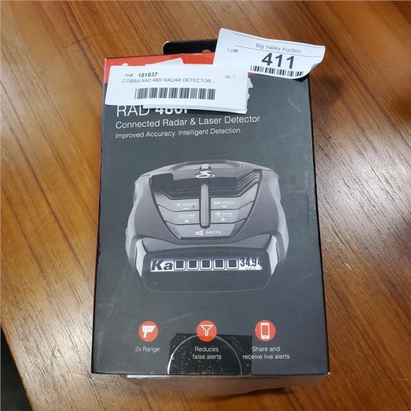 COBRA RAD 480I RADAR DETECTOR - TESTED WORKING, RETAIL $249
