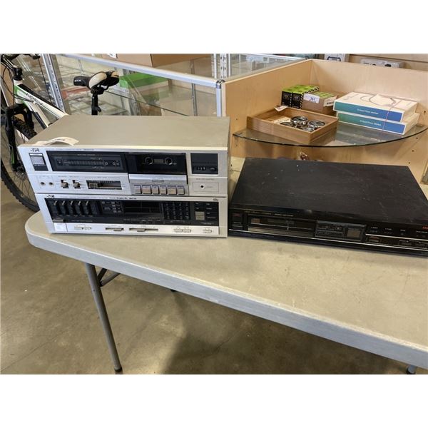 JVC SYNTHESIZER, CASSETTE PLAYER AND FISHER CD PLAYER