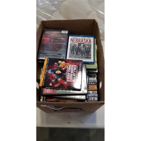 BOX OF DVD'S AND BLURAYS