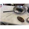 Image 2 : LOT OF ANTIQUE COOKWARE, POURING CAN AND PLAQUE