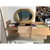 Image 1 : 3 BOXES OF HOUSOLD ITEMS AND MIRROR