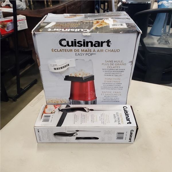 CUISINART POPCORN MAKER AND ELECTRIC KNIFE