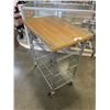Image 2 : ROLLING WOOD TOP CART