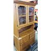 Image 1 : 2PC OAK DISPLAY CABINET