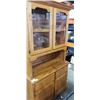 Image 2 : 2PC OAK DISPLAY CABINET
