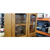 Image 3 : 2PC OAK DISPLAY CABINET