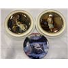 Image 1 : COLLECTOR PLATES, MILK GLASS AND CUPS WITH SAUCERS
