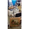 Image 1 : VINTAGE CARD TABLE AND FLOOR LAMP