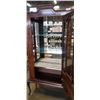 Image 2 : VINTAGE GLASS DOOR CABINET W/ SHELVES