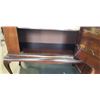 Image 3 : VINTAGE GLASS DOOR CABINET W/ SHELVES