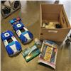 Image 1 : LOT OF PAW PAWTROL VEHICLES, BACKDROP, PARTY DOOR POSTER F AND BUTTON ON POM POMS