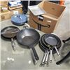 Image 1 : LOT OF NINJA PANS, TRAMONTINA SAUCE PAN, OXO WOK AND PANS 10PC TOTAL