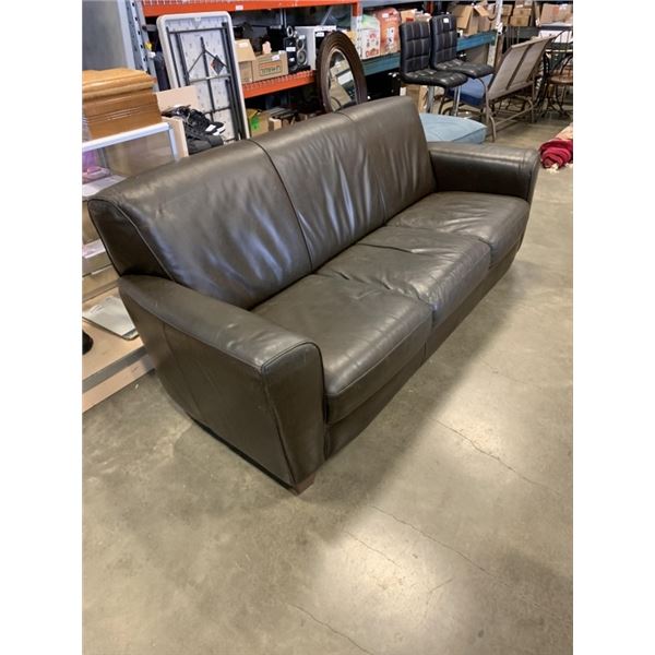 BROWN LEATHER NATUZZI SOFA