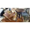 Image 1 : ANTIQUE PIANO STOOL AND KIDS ROCKER CHAIR