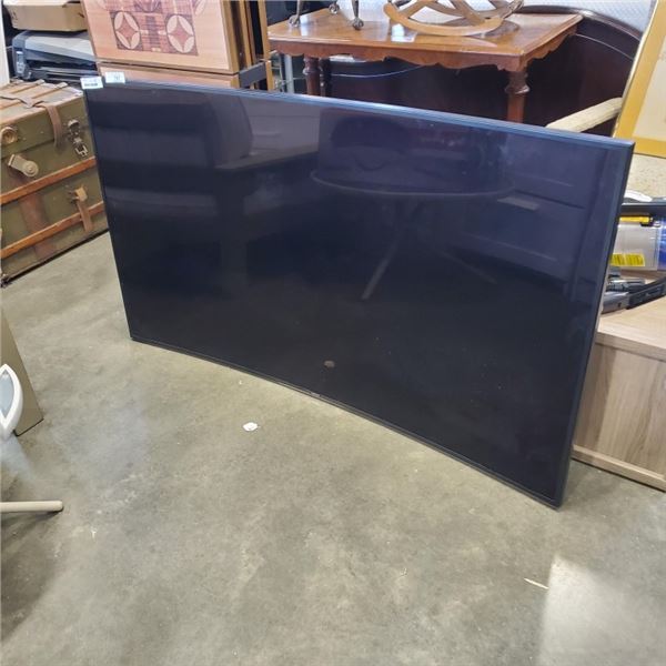 SAMSUNG 65 INCH CURVE TV, MODEL UN65HU7250F, NO REMOTE