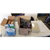 Image 1 : CASH BOX, PICTURE FRAMES,BOX OF BOOKS AND ASSORTED ITEMS