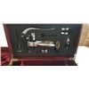 Image 3 : 2 BRAND NEW WINE GIFT BOXES - 2 BOTTLE WINE HOLDER W/ CORKSCREW, POURER, THERMOMETER, AND DRIP RING 