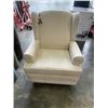 Image 1 : STORKCRAFT SERENITY WINGBACK UPHOLSTERED RECLINING GLIDER W/ USB CHARGING PORT, RETAIL $549