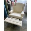 Image 2 : STORKCRAFT SERENITY WINGBACK UPHOLSTERED RECLINING GLIDER W/ USB CHARGING PORT, RETAIL $549