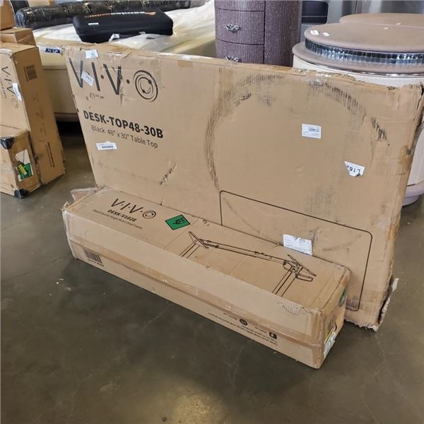 VIVO BLACK 48 X 30 ELECTRIC SINGLE MOTOR DESK