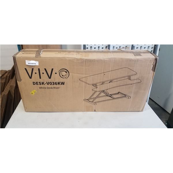 VIVO 36 INCH WHITE DESK RISER