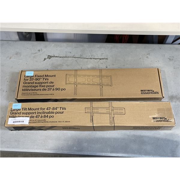 BESTBUY ESSENTIALS 47-84 TILTING AND 37-90 INCH FIXED TV MOUNTS