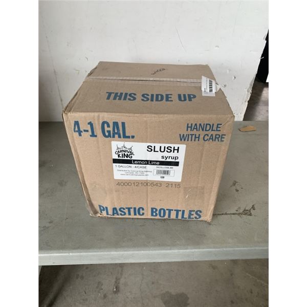 CASE OF CARNIVAL KING LEMON LIME SLUSH, 4-1 GALLON JUGS