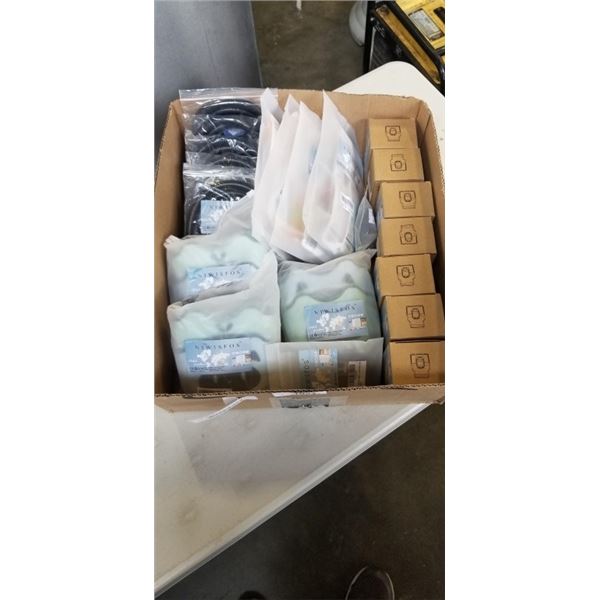 NEW AMAZON OVERSTOCK, INCLDING 7 TOOTHPASTE DISPENSER, 3 SINK CADDY 2 PACKS, 16 NEW KIDS CHOPSTICK S