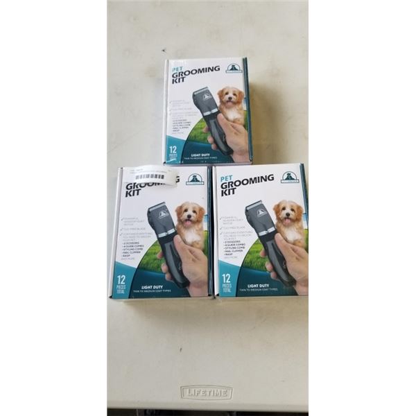 3 BRAND NEW/SEALED DOG GROOMING KITS