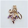Image 1 : STERLING SILVER NATURAL AMETHYSTS (0.75CT) BROOCH, W/A $705.00. AMETHYSTS IS THE BIRTHSTONE FOR FEBR