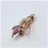 Image 3 : STERLING SILVER NATURAL AMETHYSTS (0.75CT) BROOCH, W/A $705.00. AMETHYSTS IS THE BIRTHSTONE FOR FEBR