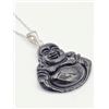 Image 2 : STERLING SILVER 'SMILING BUDDHA' BLACK ONYX (21.43CT) PENDANT WITH STERLING SILVER CHAIN, W/A $400.0
