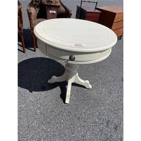 SMALL WHITE TABLE WITH DRAWER
