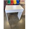 Image 1 : WHITE VANITY DESK WITH DRAWER AND FLIP UP MIRROR