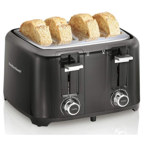 HAMILTON BEACH 4 SLICE TOASTER - TESTED WORKING