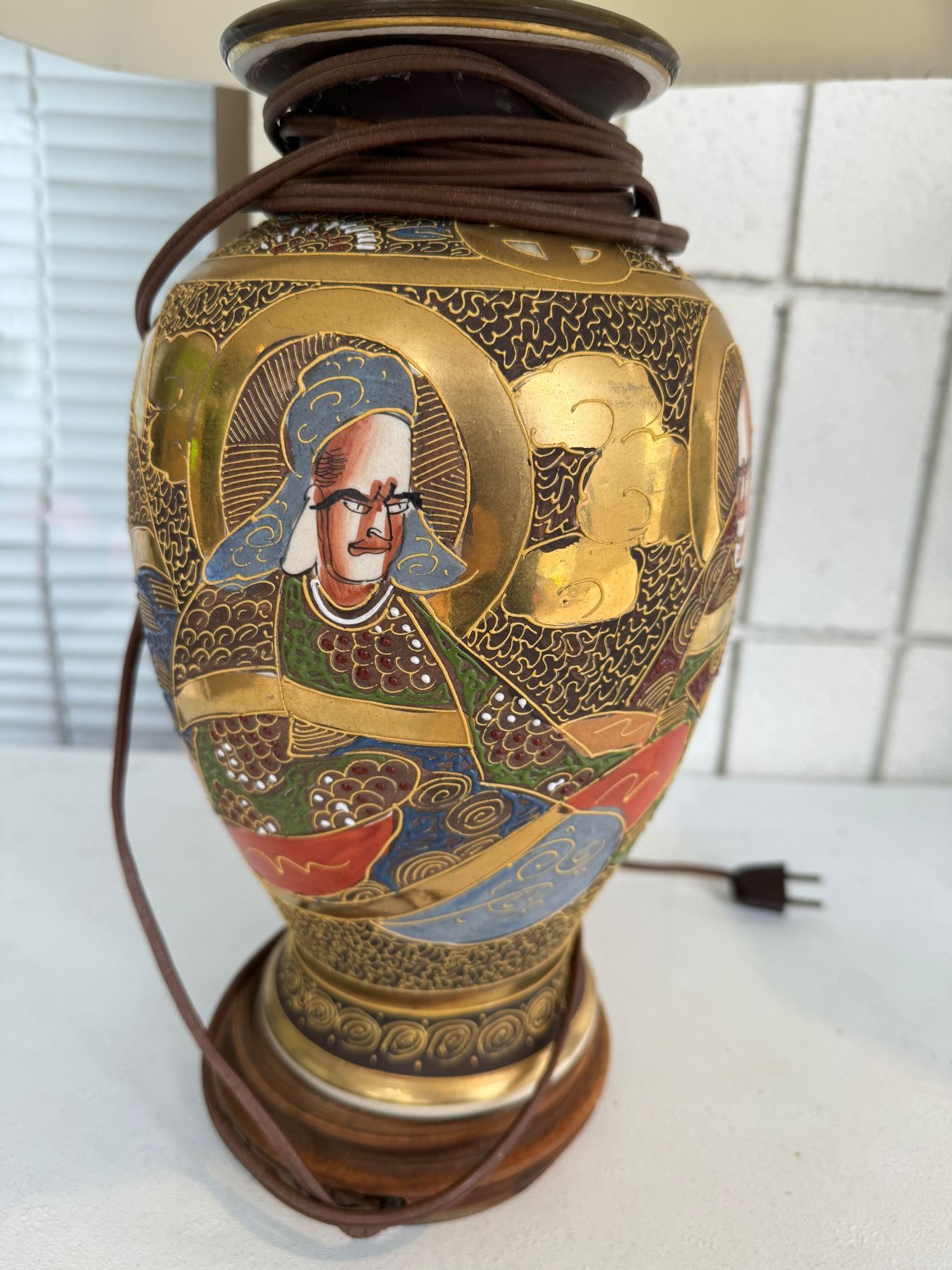 Vintage satsuma lamps