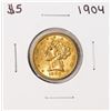 Image 1 : 1904 $5 Liberty Head Half Eagle Gold Coin