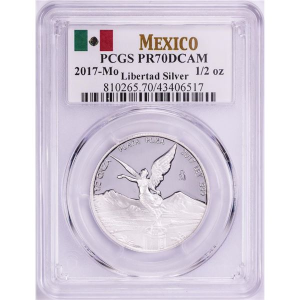 2017-Mo Mexico Proof 1/2 oz Silver Libertad Coin PCGS PR70DCAM