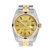 Image 2 : Rolex Mens Two Tone Sapphire and Diamond Datejust Wristwatch With Rolex Box