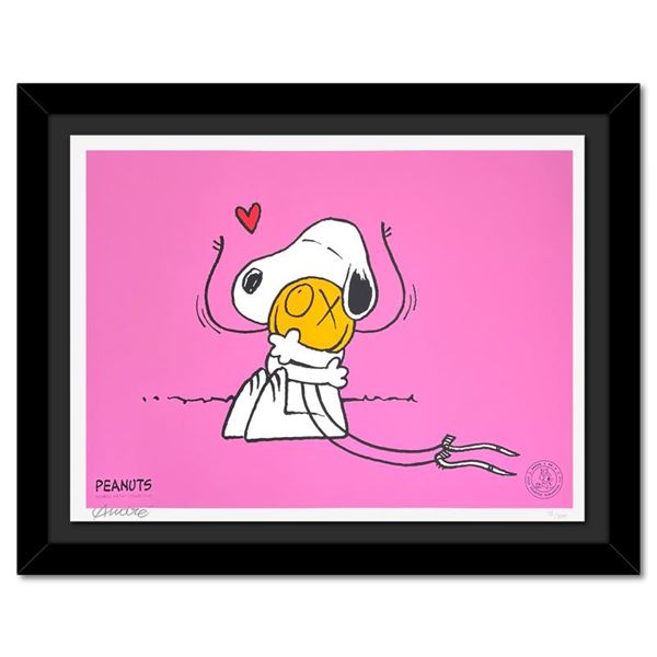 Mr. Andre "Snoopy Hugs Mr A. (Pink)" Limited Edition Serigraph on Paper