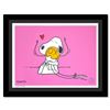 Image 1 : Mr. Andre "Snoopy Hugs Mr A. (Pink)" Limited Edition Serigraph on Paper