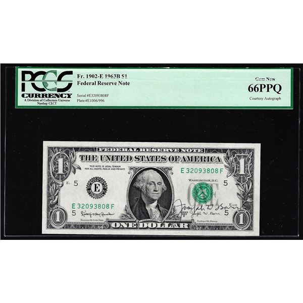 1902-E $1 Federal Reserve Note Richmond PCGS Gem New 6699Q Courtesy Autograph