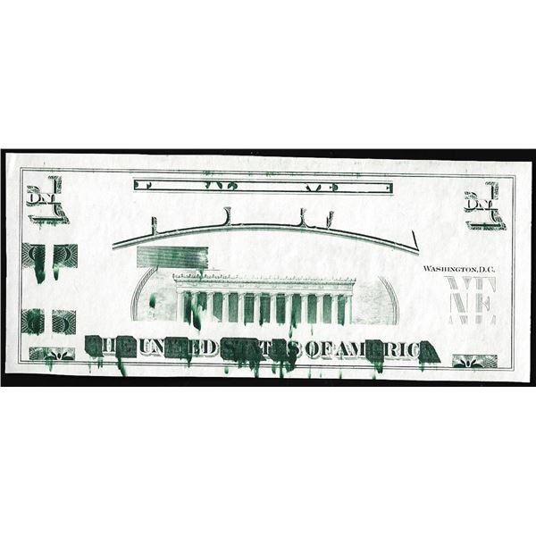 Circa 1970's Lincoln Memorial Giori Test Ink Smear Error Note