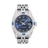 Image 1 : Rolex Ladies Stainless Steel Sapphire and Diamond Datejust Wristwatch
