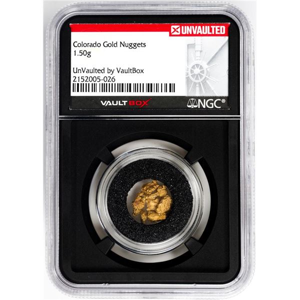 Lot of Colorado Gold Nuggets 1.50 Grams Total Weight NGC Vaultbox Unvaulted