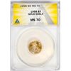 Image 1 : 1998 $5 American Gold Eagle Coin ANACS MS70