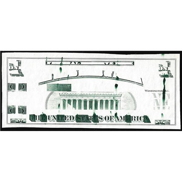 Circa 1970's Lincoln Memorial Giori Test Ink Smear Error Note