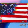 Image 2 : Peter Max "Flag" Original Mixed Media on Paper