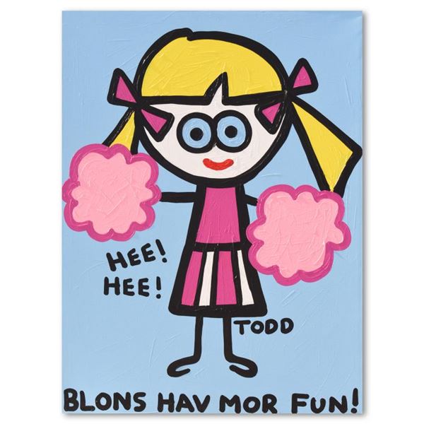Todd Goldman "Blondes Have More Fun" Original Acrylic on Canvas
